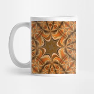 gold and orange unique fractal design Mug